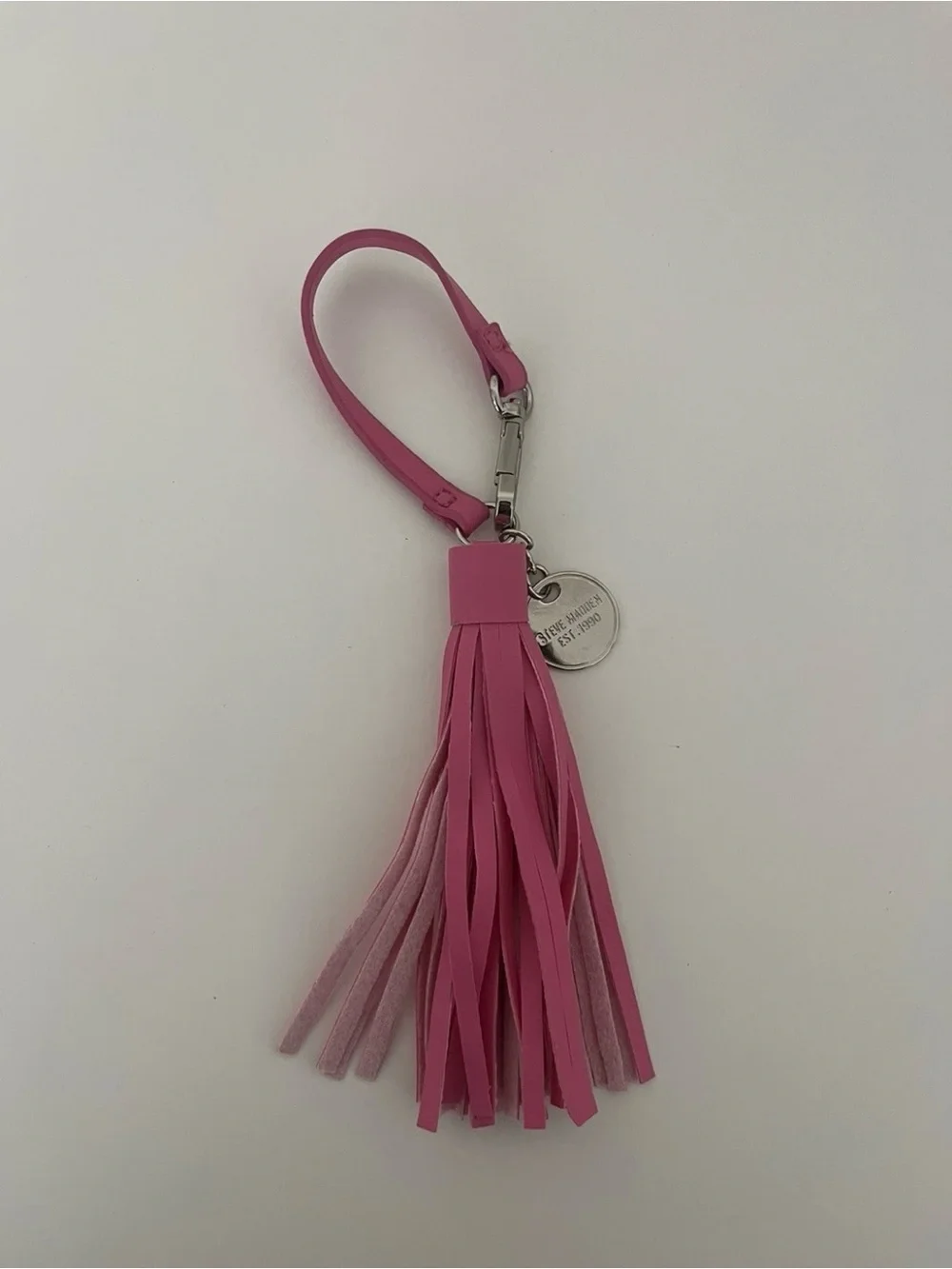 Steve Madden Pink Tassel Keychain Bag Charm